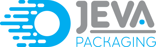 Jem Packaging logo with blue and grey design